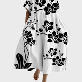 Amélie - Elegant Black Floral Gown