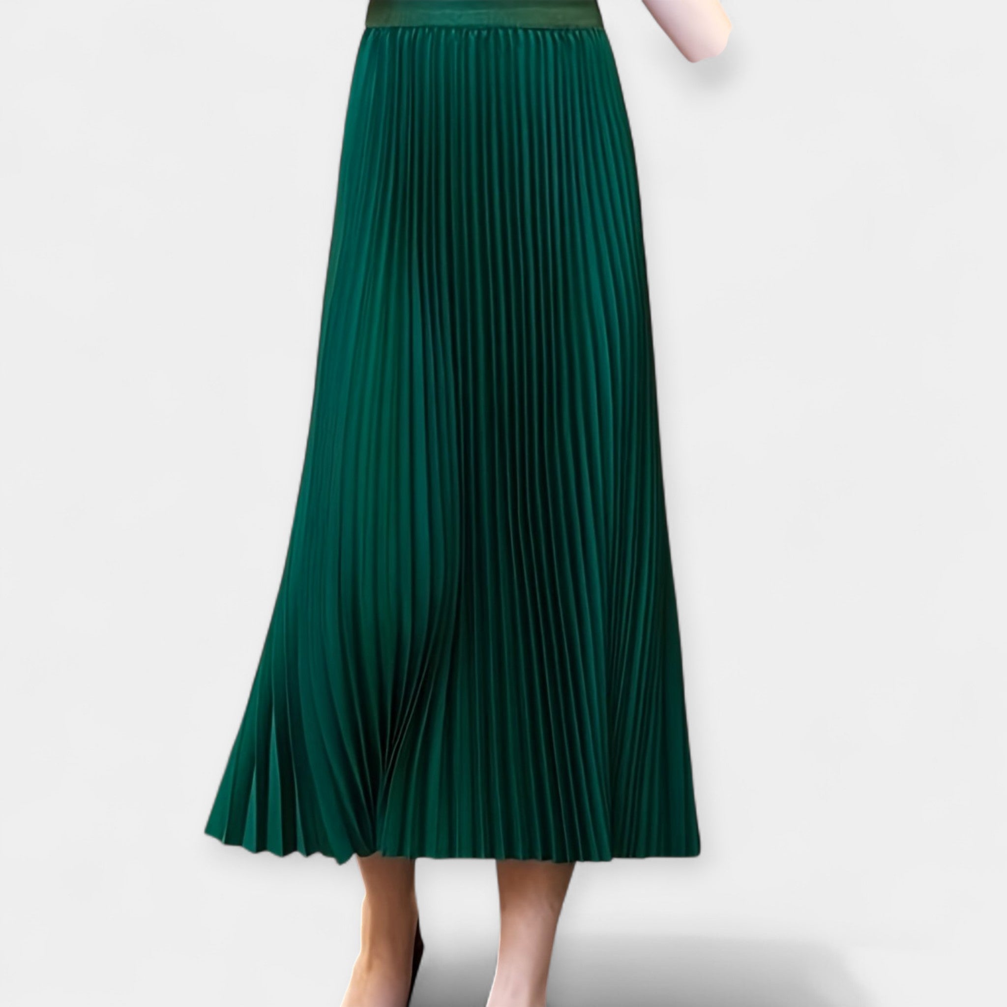 Aoife - Elegant Long Pleated Skirt - Charlotte & Willow