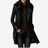 Inès - Chic Leather Overcoat