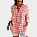 Ita - Coral Charm Blouse for Picnics