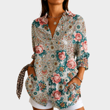 Aideen - Retro Rose Paisley Top