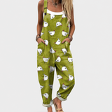 Cozy Printed Dungarees