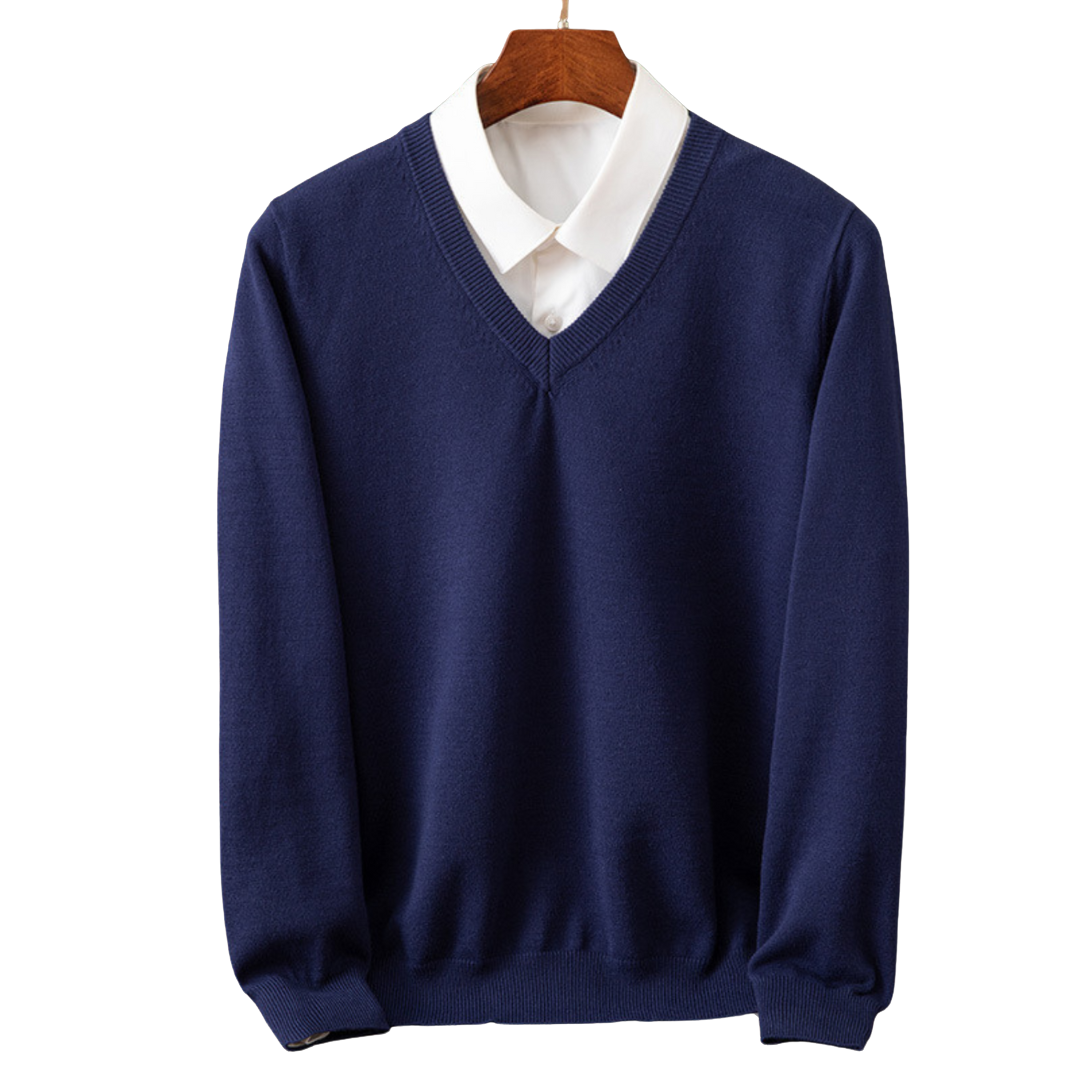 Éanna Chic V Neck Sweater - Charlotte & Willow, side view