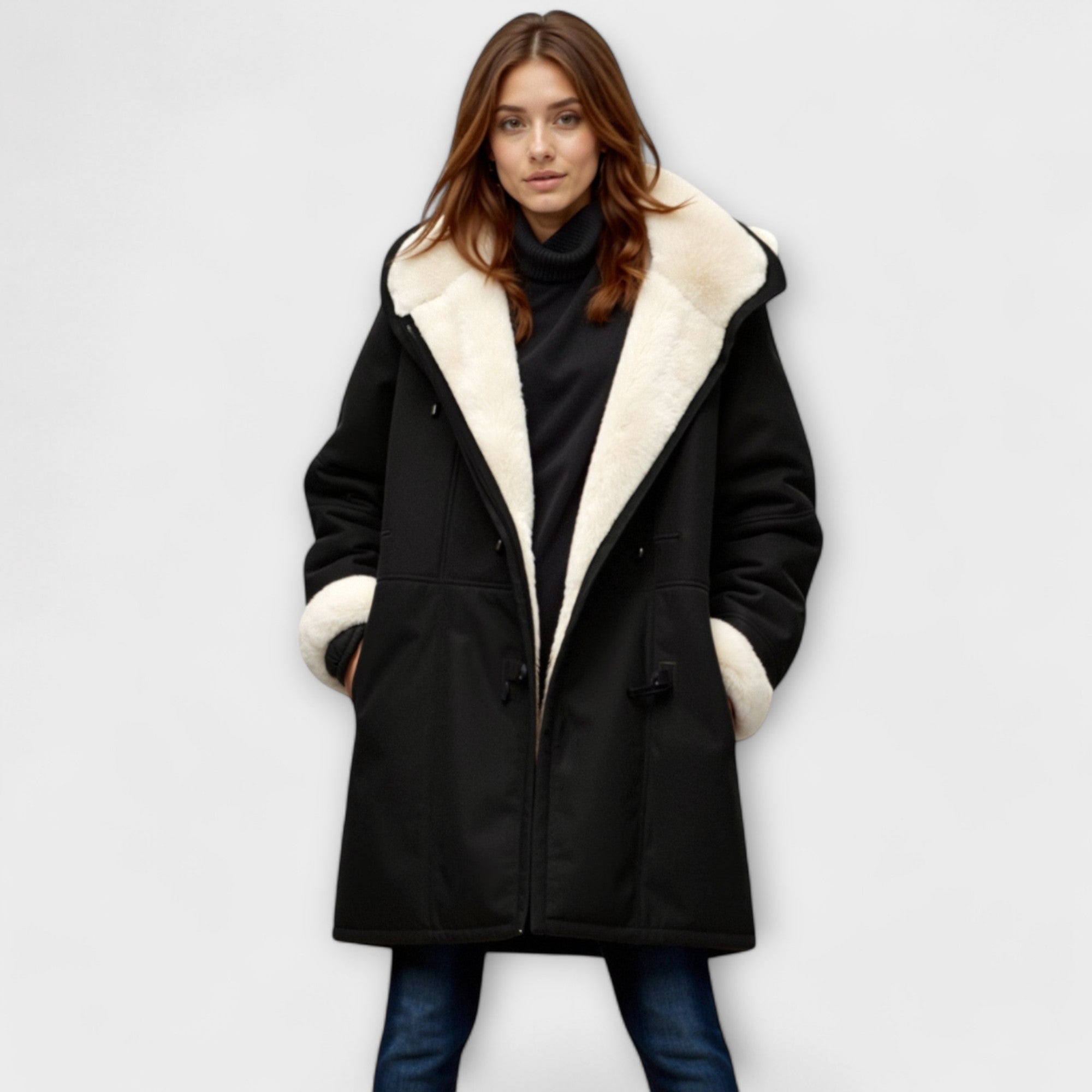 Maëlle - Sophisticated Chic Overcoat - Charlotte & Willow, back