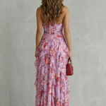 Orlaith Halter Neck Long Dress - Charlotte & Willow, side view