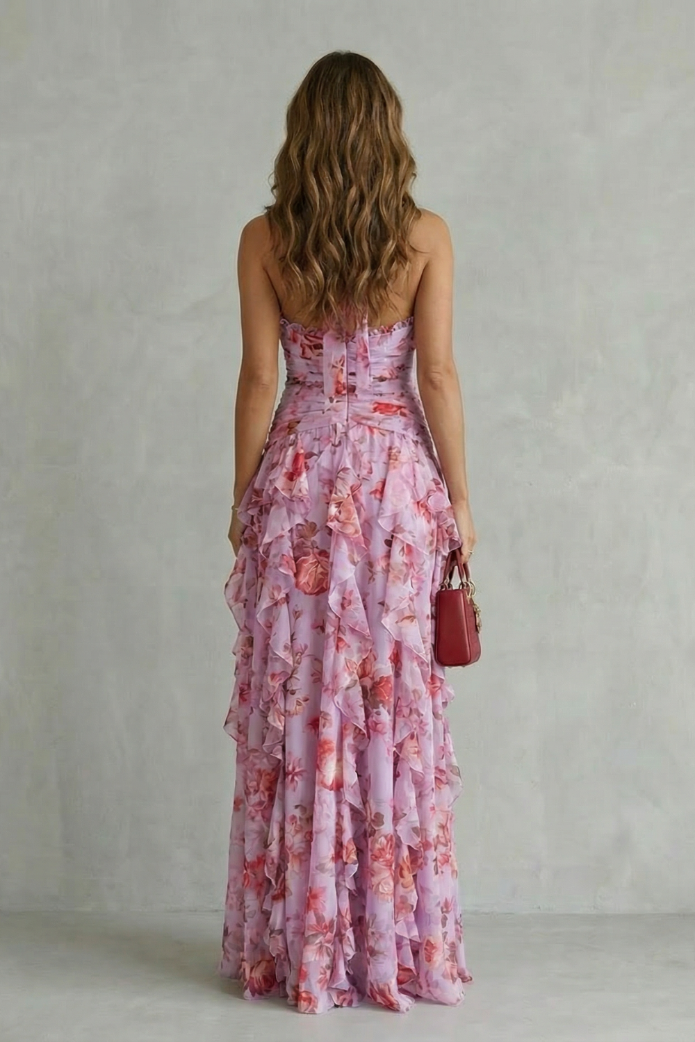 Orlaith Halter Neck Long Dress - Charlotte & Willow, side view