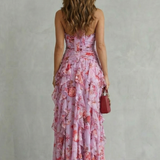 Orlaith Halter Neck Long Dress - Charlotte & Willow, side view