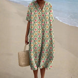 Justine - Floral Print Cotton Dress