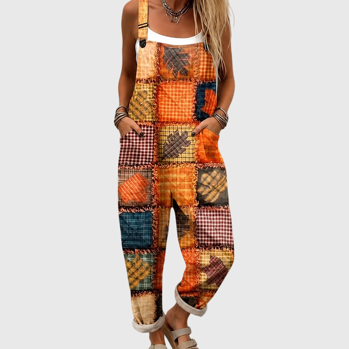 Rustic Patchwork Overalls - Charlotte & Willow