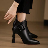 Valentina | Buckle Heel Ankle Boots