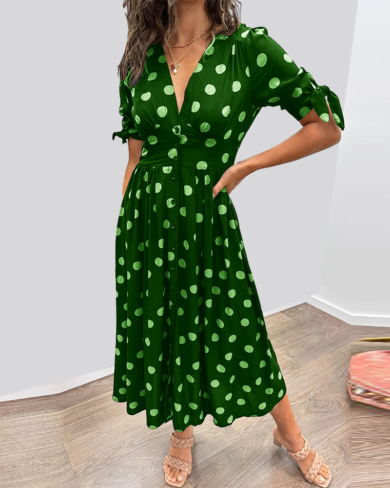Anaïs - Robe Élégante Pois