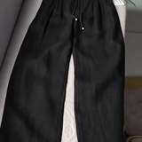 Camm | Wide-leg Pants in Cotton and Linen Blend