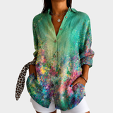 Aisling - Emerald Meadow Artistic Blouse