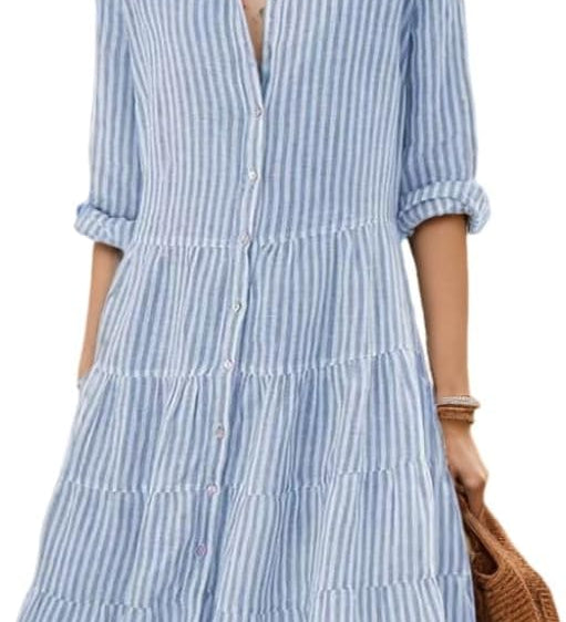 Tara - Chic Striped Dress - Charlotte & Willow