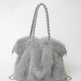Ailany | Versatile Plush Velvet Shoulder Tote Bag