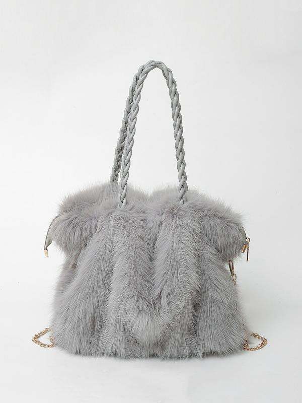 Ailany | Versatile Plush Velvet Shoulder Tote Bag