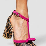 Anaïs - Vibrant Leopard Print Sandals