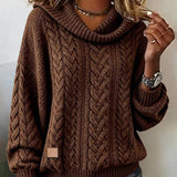 Solid Twisted Knit Sweater