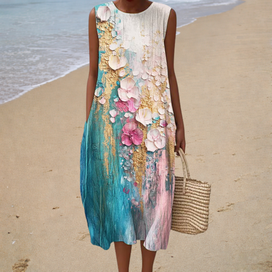 Bridie Pictorial Midi Dress - Charlotte & Willow