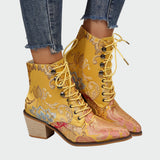 Céline - Ankle Boots with Oriental Design