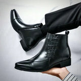 Justine - Chic Leather Ankle Boots