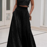 Larissa™ Embroidered Top & High-Waist Maxi Skirt Set