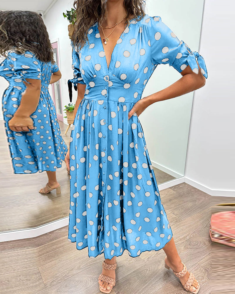 Anaïs - Robe Élégante Pois