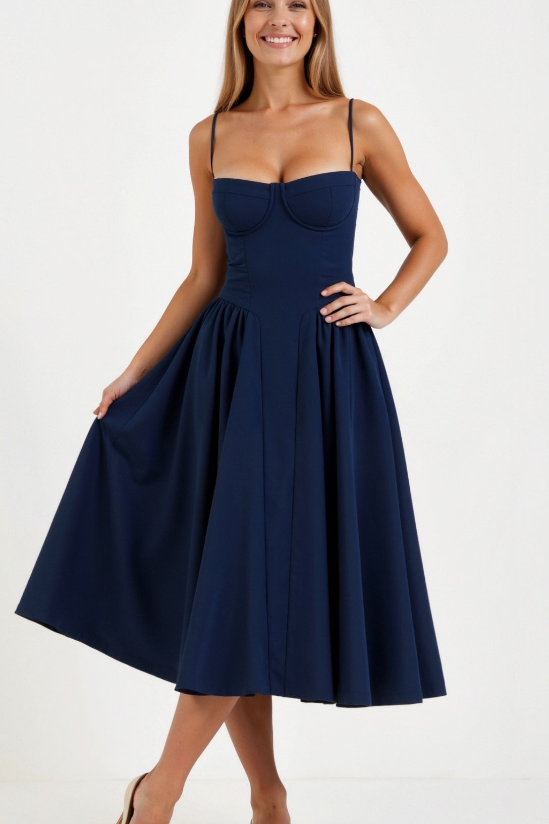 Céline - Robe Midi Structurée