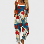 Blue Print Dungarees - Charlotte & Willow