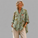 Grainne - Casual Floral Ruffled Tunic