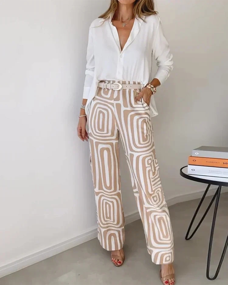 Gianna | Stylish Pant Set – Includes Blouse and Belt