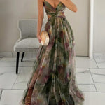 Muirne Floral Print Maxi Dress - Charlotte & Willow, detail