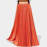 Céline - Elegant Long Pleated Skirt