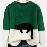 Bridget | Women's Sweatshirt with Cat Design