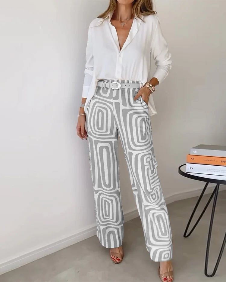 Gianna | Stylish Pant Set – Includes Blouse and Belt
