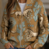 Odharnait | Horse & Cactus Print Cardigan