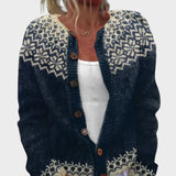 Inès - Chic Floral Knit Cardigan