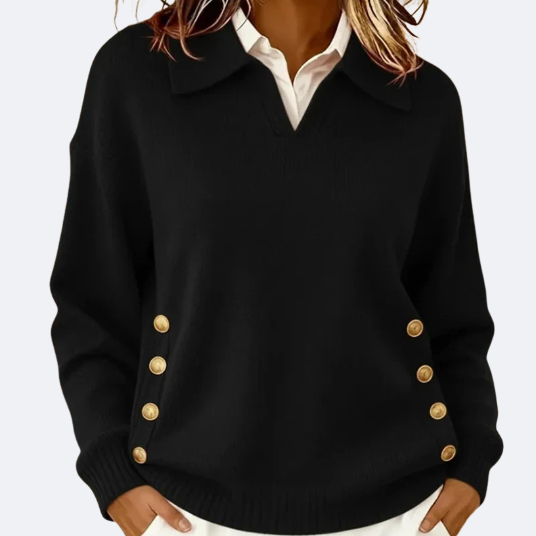 Madeline | Soft Sweater with Chic Collar