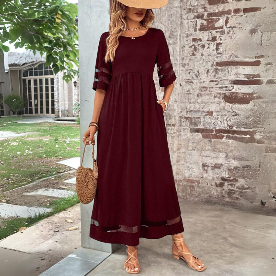 Doireann - Graceful Draped Dress - Charlotte & Willow, product photo 6