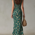 Roisin Bohemian Maxi Dress with Puff Sleeves - Charlotte & Willow, styled look