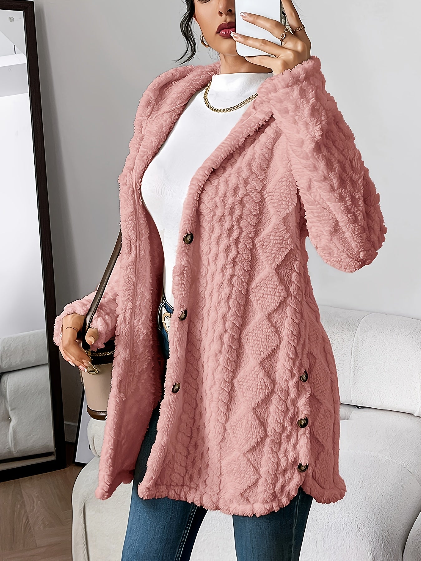 Anaïs - Manteau Capuche Peluche
