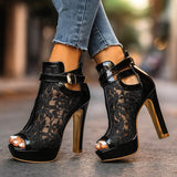 Marie - Elegant Lace-Detail Heels