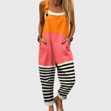 Orange Pink Black Dungarees - Charlotte & Willow