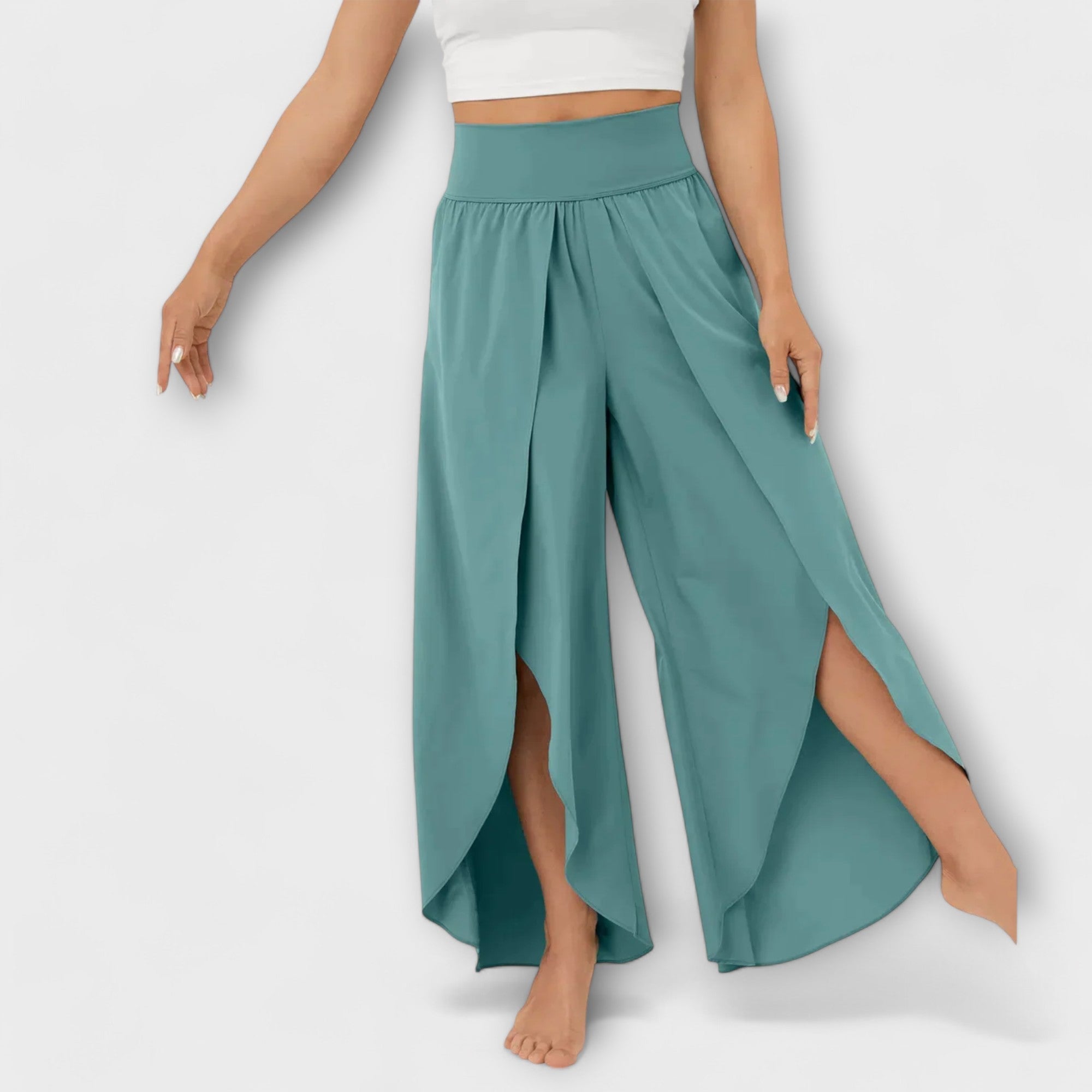 Saoirse - Chic Relaxed Trousers - Charlotte & Willow, front