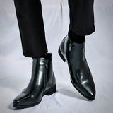 Justine - Chic Leather Ankle Boots