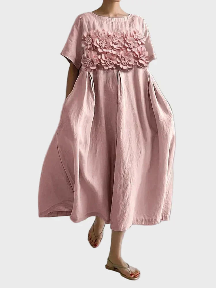 Lucie - Robe Midi Fleurie