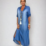 Anaïs - Long Denim Maxi Dress