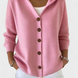 Inès - Stylish Hooded Cardigan