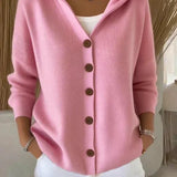 Inès - Stylish Hooded Cardigan