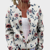 Justine - Chic Floral Knit Cardigan